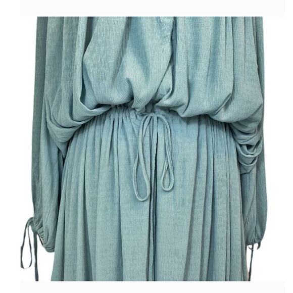 New Free People Clementine Boho Floral Maxi Dress $250 XS/S/M Blue Lace Chiffon - Picture 4 of 6